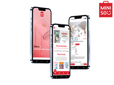 Miniso UI Redesign 3d animation branding graphic design logo motion graphics ui