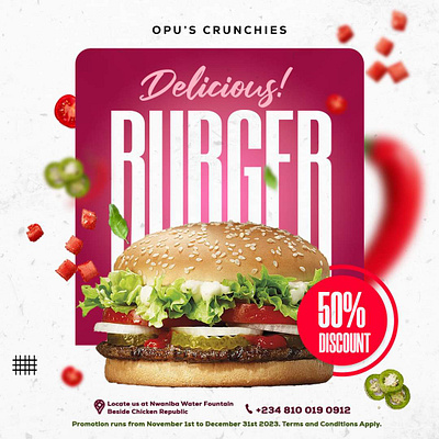 Opu crunchies burger