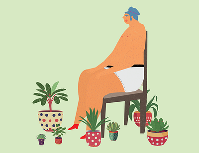 Man With Plants design graphic illustration illustrator vector