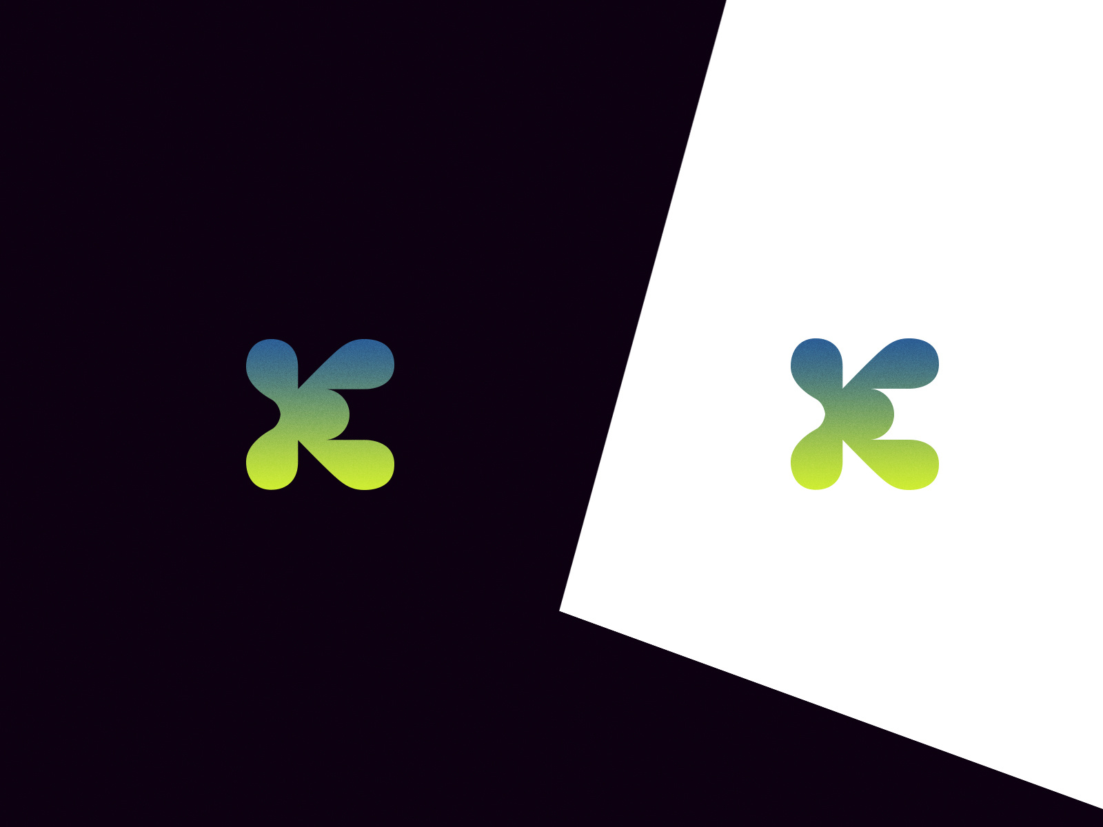 K - Minimal KaleidoKnot Logo Icon artistic balance bold brand digital dynamic edge fusion gradient innovative interlock k knot minimal modern simplicity sleek symmetry tech vibrant
