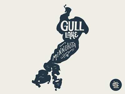 Gull Lake for Lakes Supply Co. apparel brainerd lakes cabin life fishing gull lake minnesota hand lettering illustration lake lake life logo minnesota mn outdoors resort wear