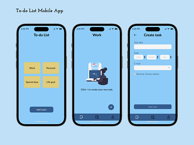 To-do List mobile app mobile ui design user experience