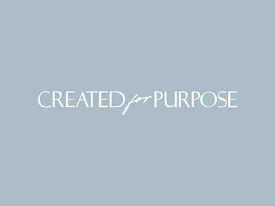 Created for Purpose brand branding illustration logo logo design non profit logo nonprofit purpose script