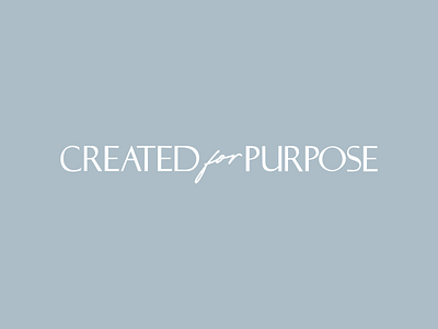 Created for Purpose brand branding illustration logo logo design non profit logo nonprofit purpose script