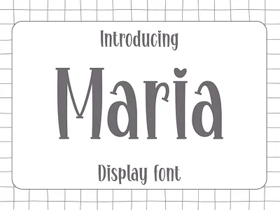 Maria Display Font realistic handwritten font