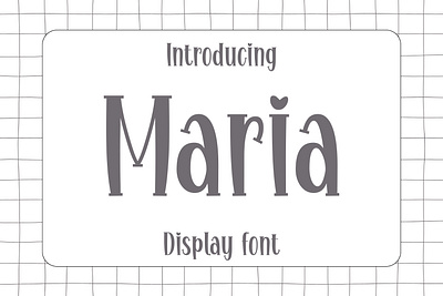 Maria Display Font realistic handwritten font