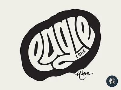 Eagle Lake, Minn. for Lakes Supply Co. cabin life fishing hand lettering handlettering illustration lake lake life logo minnesota outdoors