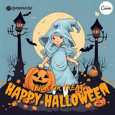 Happy halloween animation anime cute kids cartoon halloween