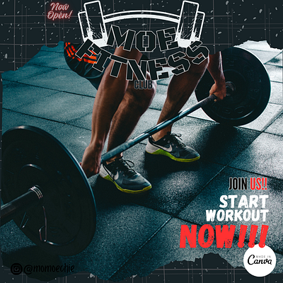 Moe Fitness canva fitness gym template workout