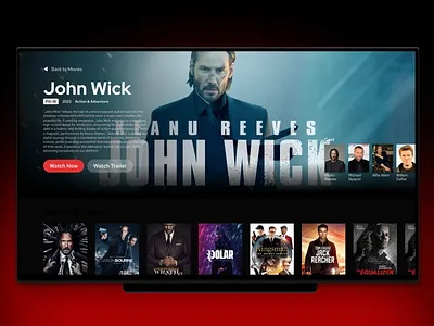 Movie Page - Smart TV Interface dailyui design smart tv streaming service tv inteface tv ui ui uiux