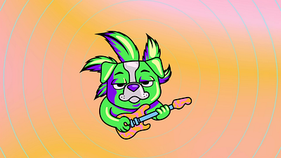 Porro que ladra - PROMO VIDEO 420 branding cannabis digital illustraiton dog green guitar illustration logo motion graphics promo psychedelia video