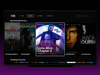Movie Selection Page - Streaming Service TV UI dailyui design movie selection page movie streaming tv ui ui uiux