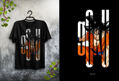 GOKU- T Shirt -Streetwear-Typography apprel brand design goku t shirt