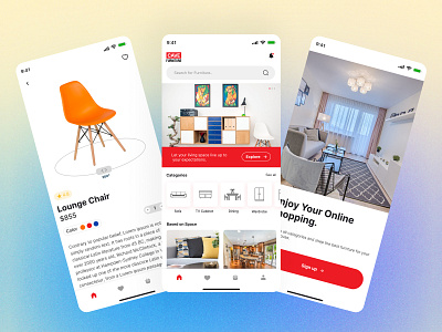 Furniture store app app branding design figma furniture store app minimal ui ui visual design