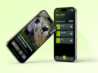 Eco Collect App UI design bottom navigation eco app eco app splash get started screen splash screen