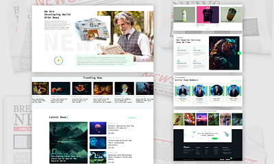 Magazine Website Design Concept branding figma graphic design magazine newspaper photoshop uiux website xd design