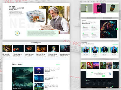Magazine Website Design Concept branding figma graphic design magazine newspaper photoshop uiux website xd design