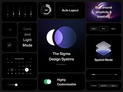 Sigma Design System Dark Mode component dark dark mode design system sigma sigma design system the sigma ui uikit ux