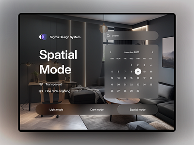 Sigma design system Spatial mode component design system sigma sigma design system spatial the sigma ui uikit ux