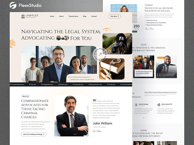 Criminal Defense Attorney Lawyer Landing Page advisory advocate attorney consultant consulting defenseattorney fleexstudio justice landing page law lawyer legal minimal trends ui uiux web design website