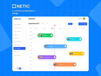 Ecommerce Dashboard admin dashboard calendar calendar page calendar uiux design dashboard design ecommerce ecommerce admin dashboard ecommerce dashboard saas uidesign uiux design web design website design