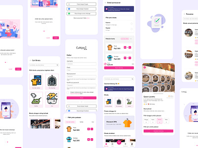 Cukipai - Laundry App design laundry app mobile app mobile design typography ui uiux design