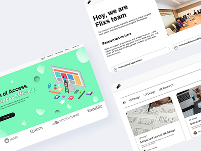 Flixs - Web Agency (Responsive) agency branding design design app designservice figma flixs graphic design illustration indonesia instagram ios logo saas ui uiux ux vector web webdesign