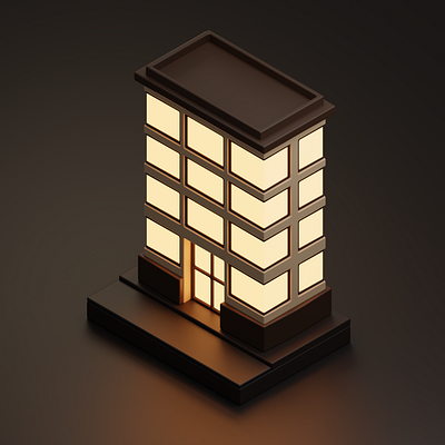 3d Low Poly Building 3d architecture building hotel house isometric skyscraper