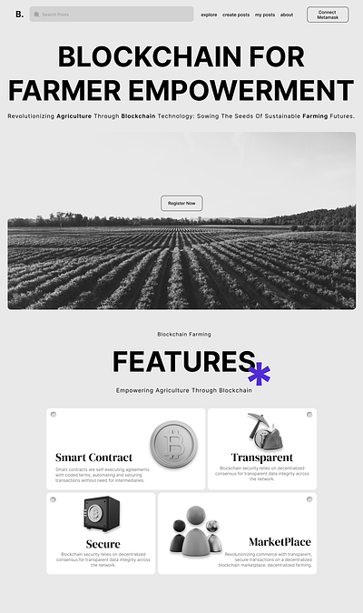 Minimalist Blockchain Farming blockchain farming minimal minimalist web design