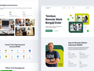 RemoteWorker Indonesia (RWID) - Redesign Landing Page boothcamp course education landingpage redesign remote untitledui webdesign webpage wesite