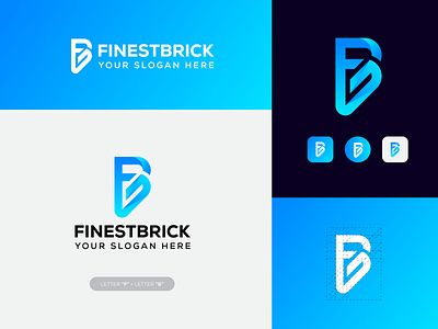 Finest Brick Logo Project branding business corporate design fb letter fb logo graphic design letter logo logo logo mark logotype realestate typography logo