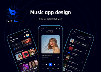 Music App Design app app design beat blend dynamic app design music music app music app design music streaming app design podcast app podcast app design product design ui ui design ux ux design