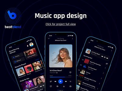 Music App Design app app design beat blend dynamic app design music music app music app design music streaming app design podcast app podcast app design product design ui ui design ux ux design