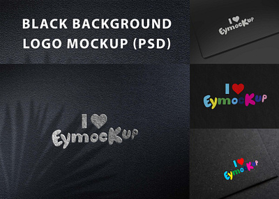 Black Background Logo Mockup (PSD) download mock up download mockup mockup mockups psd psd mockup