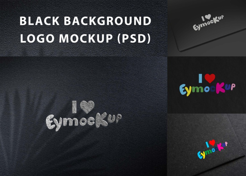 Black Background Logo Mockup (PSD) by Arun Kumar on Dribbble