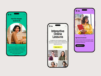 E-learning website mobile education mobile app product design ui uiux
