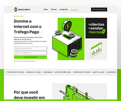 UI Design Vinícius Brito branding design graphic design illustration landing page logo site ui ui design ux