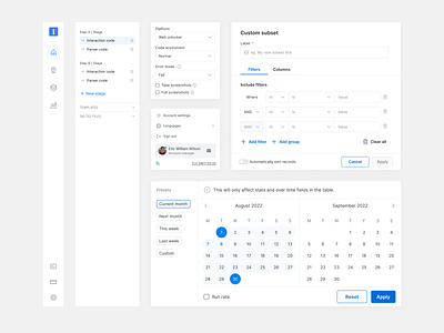 Bright Data — Elements atom components date picker design design system elements input navigation product select ui ux visual