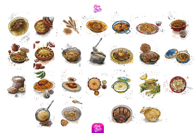 Saudi Cuisine arabian cuisine food gcc gulf mena middle east penninsula riyadh sketch