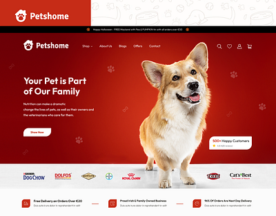 Online store for pets Petshome design graphic design ui ux