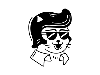 Elvis Presley, Star Cats elvis presley illustration logo звезда иллюстрация персонажа коты персонаж