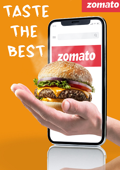 zomato poster advertisement advertising food graphic design restaurent
