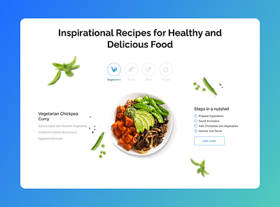 Recipes section | Web design | Healthbite design typography ui ux