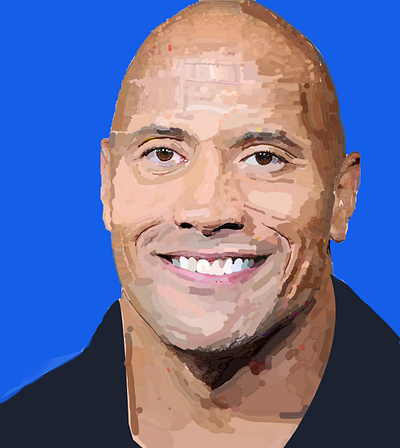 the rock dwayne johnson painting digital painting graphic design painting