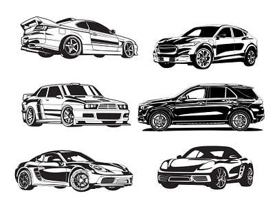 Sports Car vector artwork illustration Collection I car car artwork car drawing car illustration car logo car silhouette car tshirt design tshirt design var vector