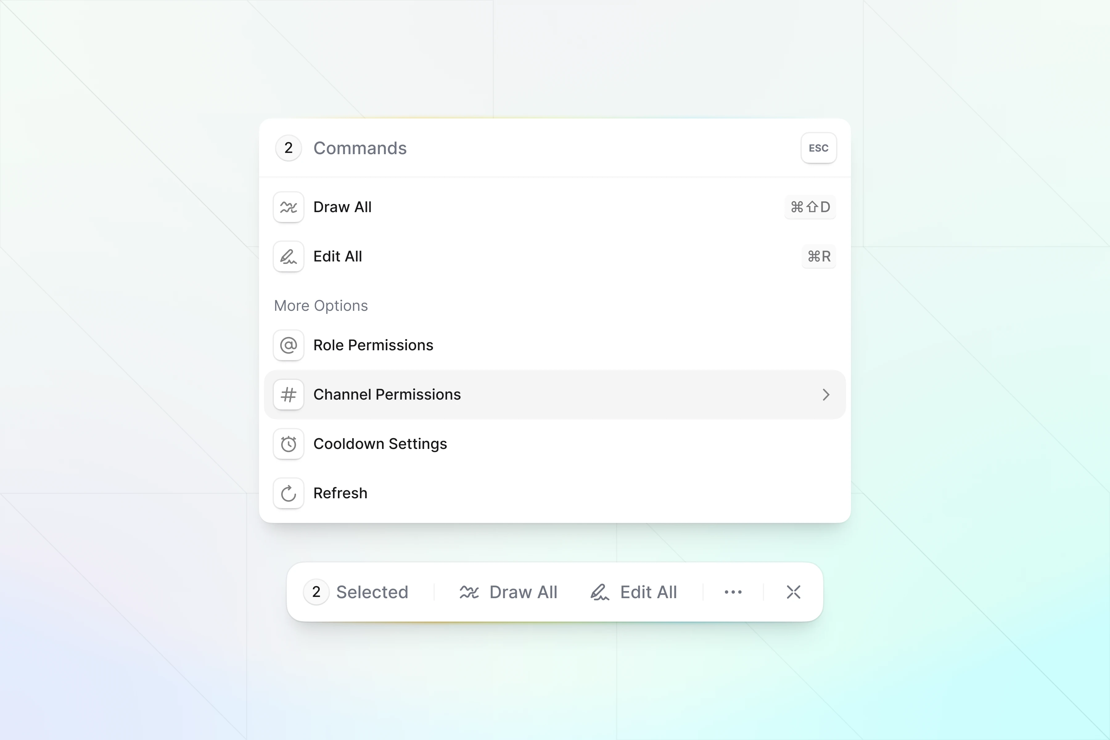 Flowind UI / Commands commands design figma ui