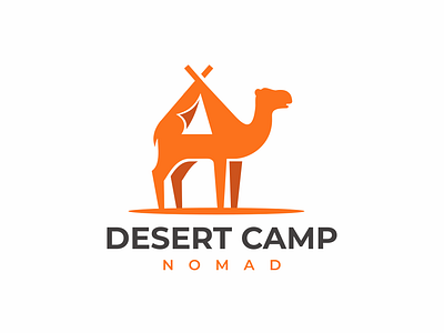 Desert Camp camel camp desert logo nomad