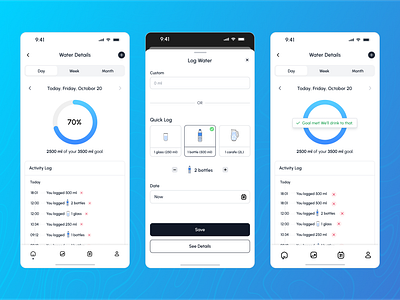 WaterWise App – Your Daily Hydration Companion 💧 graphic design ui
