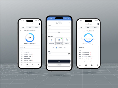 WaterWise App – Your Daily Hydration Companion 💧 graphic design ui