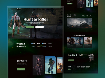 Gaming website homepage branding casino game creative dark mood design dribbbleshot gaming gaming app gaming design gaming website graphic design illustration landing page modern ui uiux ux website webui